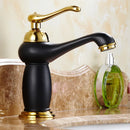 Luxury Europe style antique gold bathroom basin faucet Mixers Taps single handle magic lamp cold and hot water kitchen faucet