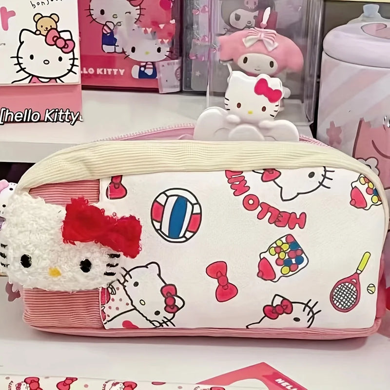 1pc Hello Kitty Sanrio Cartoon Cute Stationery Storage Pencil Case, Stationery Storage Bag, Pen Box, Pen Box Storage Bag