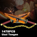 1478PCS Demon Slayer Uzui Tengen Sword Anime Ninja Building Blocks Knife Weapon Toy Katana Model Assemble Bricks Gifts For Kids
