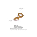 Yhpup 37mm Rust Proof Stainless Steel Round Hollow Big Stud Earrings Women Charm Metal Texture Statement Gold Color Jewelry New