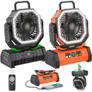 The Bivouac Breeze | 20000mAh Rechargeable Portable Camping Fan with LED Lantern
