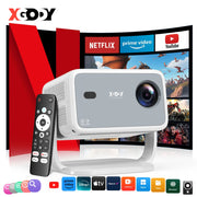 XGODY Netflix Offizieller 4K-fähiger Smart-Beamer 650 Ansi AI-Spracherkennung Autofokus & Trapezkorrektur-Projektor für Heimkino
