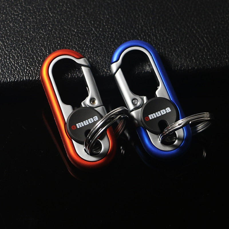 New  Keychain  Key Holder Keyring Men's Fashion Key Chain Gift Metal Key Ring Car Styling Auto Car Accessories（ Orange, Blue）