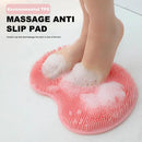 Silicone Exfoliating Shower Foot Wash Massager Scraper Non-Slip Suction Cup Bath Mat Back Massage Brush Body Cleaning Bath Tool