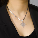 Skyrim Frauen Hexenknoten Halskette Edelstahl Goldfarbe Schlangenkette Choker Amulett Wicca Hexerei Keltenknoten Schmuck Geschenk