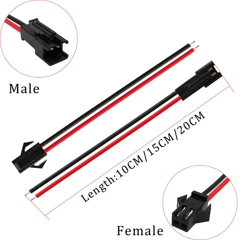 5Pair/10Pcs SM JST LED Connector Cable 2/3/4/5/6 Pin Plug Socket Male Female Wire Connector For RGB RGBW LED Strip Light Adapter