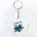 Funny Spanish Printed Key Keychain Transparent Circle Key Chain Acrylic Keyring Festive Birthday Father's Day Best Gift for Dad
