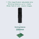 YIZHAN Digital Microscope 4K FULL HD HDMI VGA 1080P Industrial Camera C-Mount Via Type Measurement 150x Lens For Soldering Phone