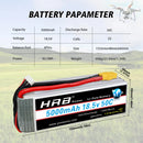1/2pc HRB 5S 18.5V 5000mAh RC Lipo Battery with XT90 Plug for RC Helicopter Airplane Car Boat Truck 10S Drone battery DIY