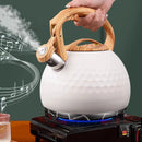 3L Stainless Steel Whistle Boiling Kettle Kitchenware Hammer Pattern Sound Kettle Heat-Resistant Handle Gas Induction Cookers