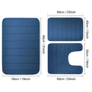 Black Memory Foam Bath Mat Soft Comfortable Super Water Absorption Non-Slip Thick Machine Washable Easy to Dry Home Floor Rug