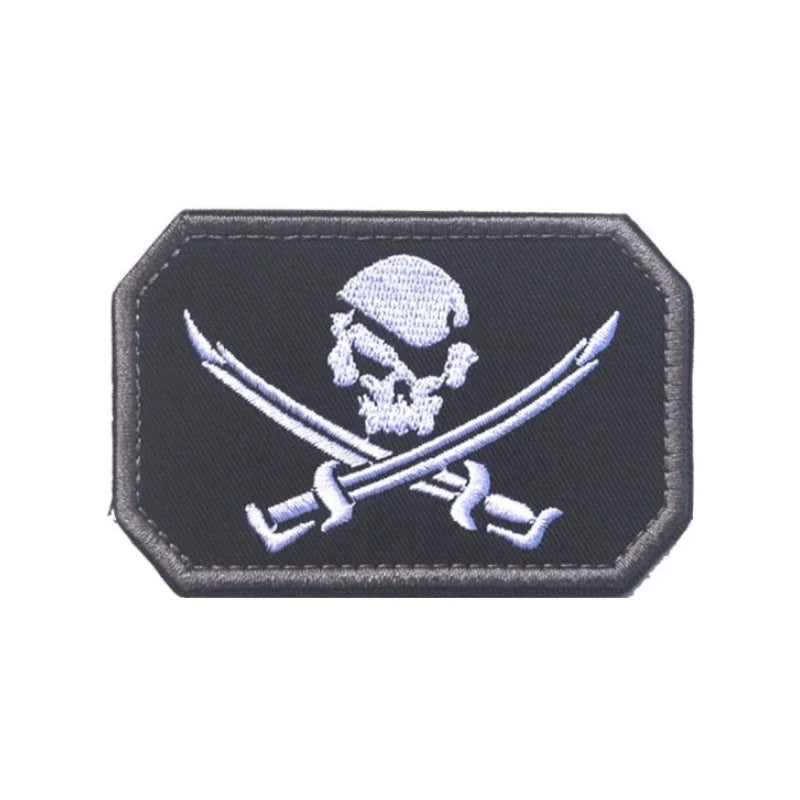 US NAVY SEALS Jolly Rogers Badge Military Patch Skull Morale Badge on Backpack Hat Tactical Hook&loop Patches on Clothes