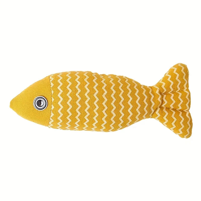 Engaging Cartoon Fish Cat Toy with Crinkle Sound – Durable, Bite-Resistant & Interactive for Playful Kittens and Cats