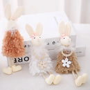 Rabbit Pendant Bunny Doll Hanging Ornaments Cloth Dolls Easter Plush Toy for Easter Party Decor Kids Gift Home Decorations