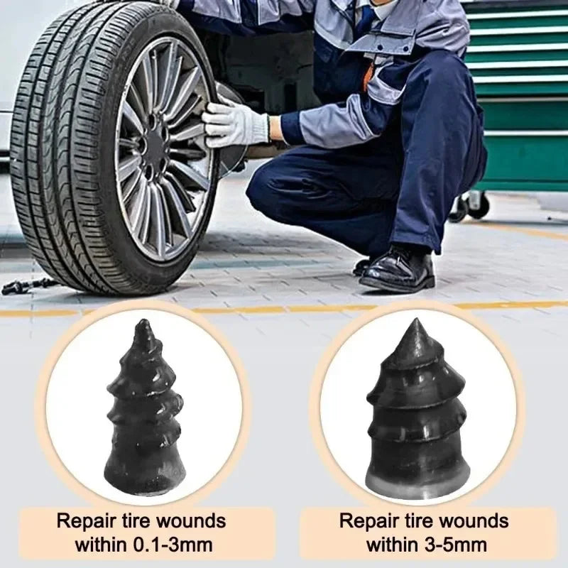 100/10 Tire Puncture Repair Nails for Car Motorcycle Scooter Bike Vacuum Tyre Repairing Rubber Metal Nail Set Tire Accessories n