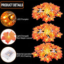 LED Maple Leaf Light String Fake Autumn Leaves LED Fairy Garland for Christmas Thanksgiving Halloween Party Home Decoration