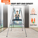 SucceBuy Aerial Yoga Frame & Hammock 9.67FT Professional Yoga Swing Stand w/6.6 Yards Aerial Silks Max 551lbs Indoor Aerial Rig