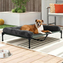 Dog Bed for Dogs and Cats Indoor Outdoor Elevated Pet Lounger Bed with Detachable Plush Bolster Cooling  Summer L XL 2XL