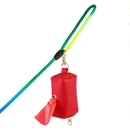 Leather Dog Poop Bag Holder Dog Waste Bag Dispenser with Metal Clip for Leash Belt Portable Leather Doggy Poop Bags Holder