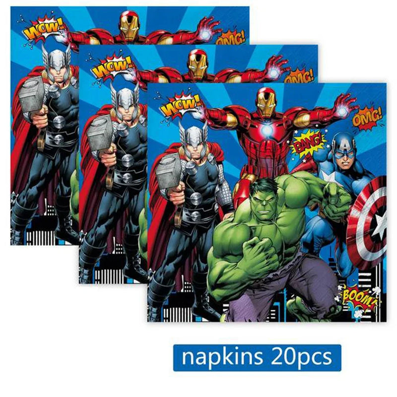 Super Hero Avengers Alliance Kid Favorite Theme Decor Birthday Banner Tablecover Plates Napkin Boy Girl Baby Shower Supplies