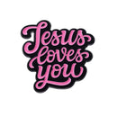 I Love Jesus Enamel Pin Christianity Religion Believers Live Forever Cross Easter Brooch Lapel Clothes Badge Love Faith Jewelry