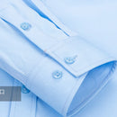 New pure white spring and autumn formal long sleeved men's shirt for business, leisure, fashion, slim fitting, and non ironing