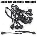 5/30pcs Cord Ball Elastic Tarpaulin Strapping Rope 10cm/15cm Cord Ends Elastic Rope Lace Fixed Boat Pole Camping Tent Accessorie