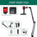 YIZHAN Digital Microscope 4K FULL HD HDMI VGA 1080P Industrial Camera C-Mount Via Type Measurement 150x Lens For Soldering Phone