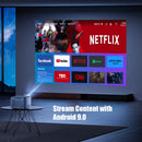 BYINTEK X25 Full HD Beamer 1080P 4K Video 900Ansi Autofokus WiFi Smart Android 9.0 LCD LED Video Heimkino Beamer