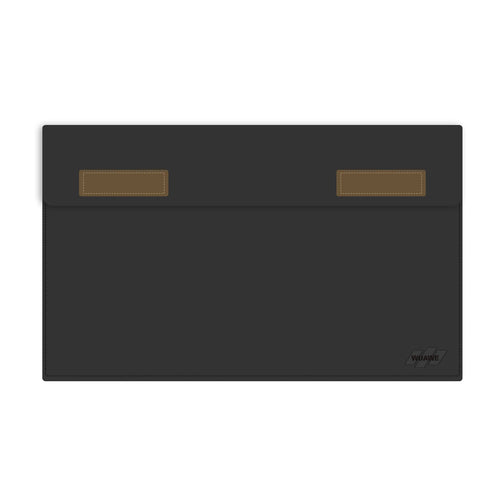 WUAWE 16,1" Tragbare Monitorhülle, PU-Leder Etui für Reisemonitor Laptop, Schwarz