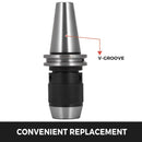Integrated CAT40 Collet Chuck Keyless Drill Chuck 1/2 inch for CAT40 CNC Engraving Machine & Milling Lathe Tool (CAT40)
