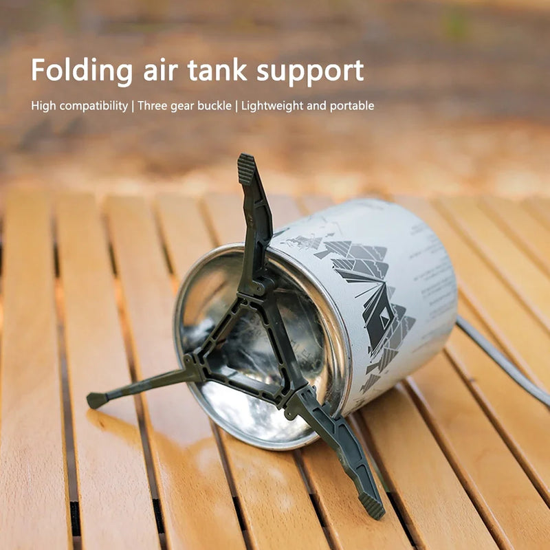 Nylon Gas Canister Stand Foldable Outdoor Gas Tank Bracket Camping Stove Bottle Stand Universal Tripod Folding Canister Stand