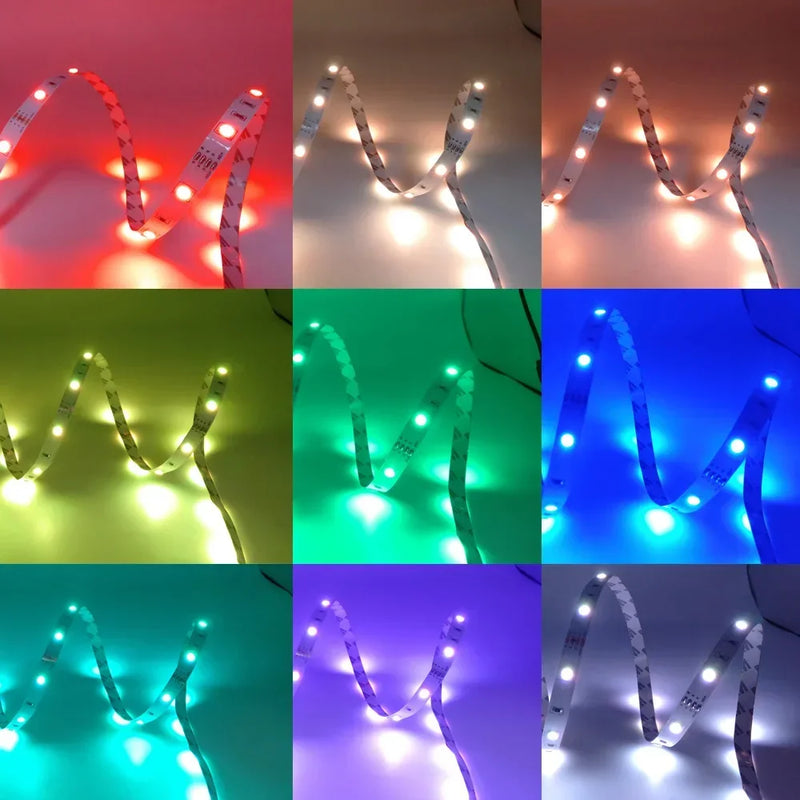 Bluetooth Led Lights 5V Usb 5050 Rgb Led Strip 5 10 Meters Wifi Adhesive Led Tape Lamp Children'S Room Decor Ice String For Tv