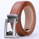 Cow Leather Men Belt 2024 New Automatic Genuine Leather Belts For Men Casual Brand Men's Belt Cowskin Strap Blue Brown B337