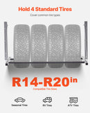The Tire Ladder | Wall-Mounted Folding Tire Rack for Four Wheels up to 300 lbs