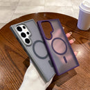 Luxury Matte Shockproof Clear Case for Samsung Galaxy  S24 S23 S22 S21 Plus Ultra For Magsafe Wireless Charge Magnetic Cover