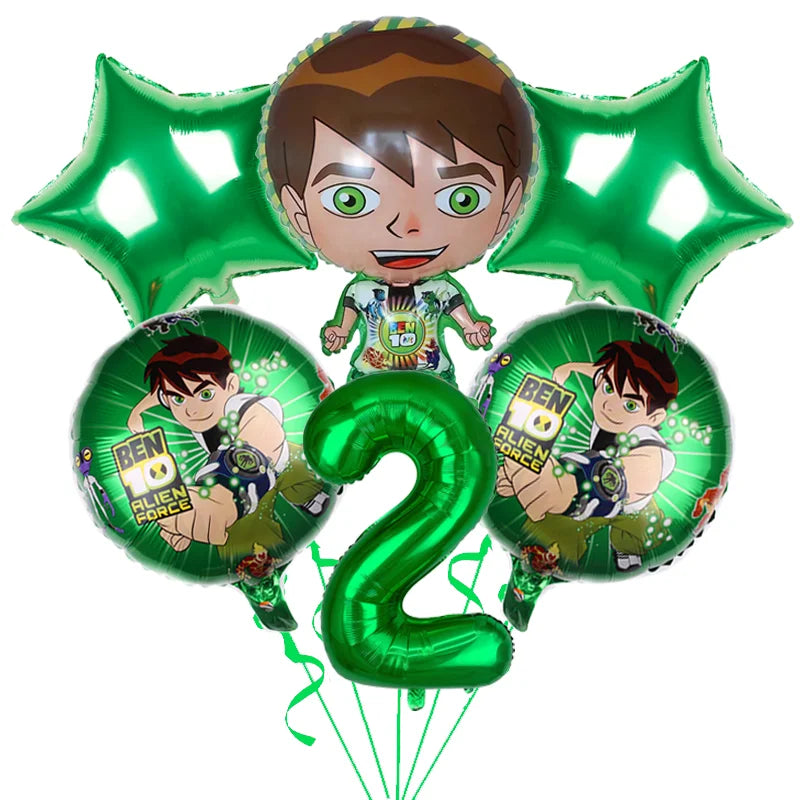 Ben-10 Party Decoration Balloon Cartoon Huge Boy Round 18 inch Balloon Birthday Party Supplies Kids Favor Baby Shower Gift