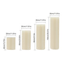 4PCS Wedding Party Flower Stand Cylinder Foldable Cardboard Centerpiece Dessert Table Columns Display Stand 40+60+80+100cm