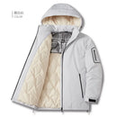 Dicke Winterjacke Herren Warme Mütze Abnehmbare Jacke Winter Puffer Herren Winterjacken Winddichte Mäntel Lässig 2024 Neuheiten