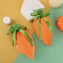1Pc/10Pcs Easter Carrot Gift Bags Velvet Carrot Drawstring Bags Easter Candy Cookie Packaging for Kids Easter Decoration 2024