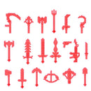 Candy Color My Weapons Building Blocks Soldier Figures Bow Arrow Pickaxe Hoe Sword Military Accessories Bricks Toys Gift Kid C12