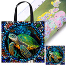 Cross Stitch Shopping Bag Embroidery Hoops DIY Single Shoulder Bag Animals Pattern Crafts Needle Thread Kits for Beginners