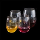 Plastic Stemless Wine Glasses Disposable 12 Oz 16 Oz Clear Plastic Wine Cups Shatterproof Recyclable and BPA Free 87HA