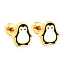 LUXUSTEEL Lovely Coloful Animal Stud Earrings For Girls Stainless Steel Anti-allergy Rabbit Penguin Dog BFF Jewelry Gifts