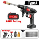 300W 60Bar Wireless High Pressure Car Wash Washer Gun Auto Clean Foam Generator Water Gun Spray Cleaner Car Washing Machine