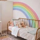 Große Aquarell Regenbogen Wandsticker für Kinderzimmer Riesen Kinder Wand Regenbogensticker Pastell Boho Regenbogen Wandtattoo