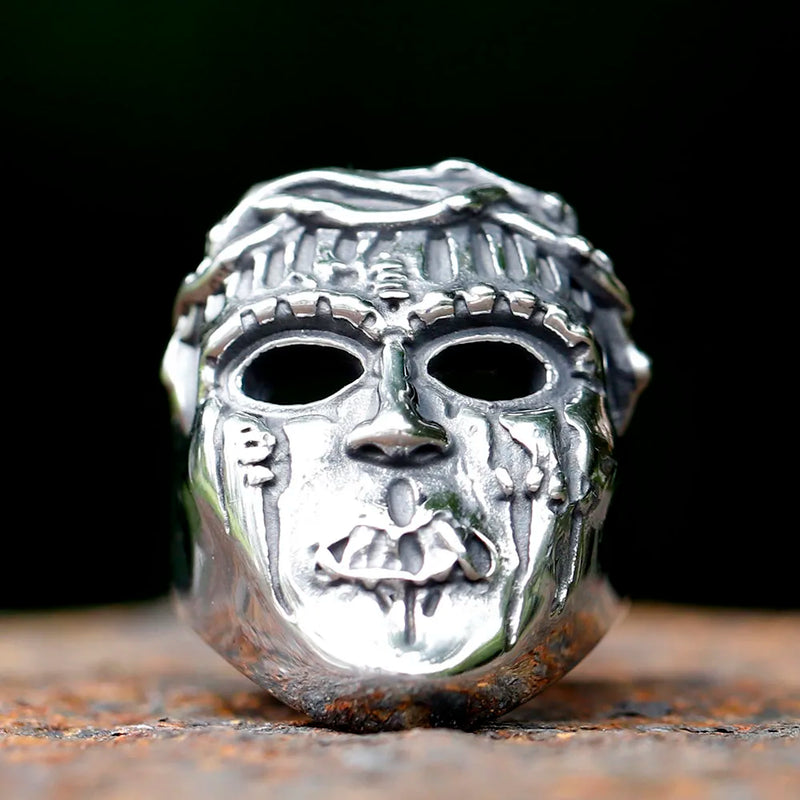 2023 Men's Slipknot Mask BAND Ring Gothic 316L Stainless Steel Anel Motorcycle fashion jewelry Party Halloween free shipping