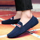 Suede Leather Men Shoes Casual Formal Man Loafers Handmade Moccasins Italian Breathable Slip on Male Boat Shoes Walking Footwear