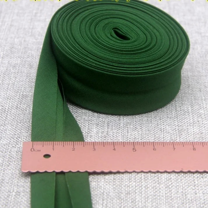 25mm (1“) width Bias Tape 100% Cotton Extra Soft for Baby Cloth Skin-friendly Fablic Bias Binding Tape Ironed Folded 12 yards