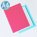 2pcs A4 Mushroom Notebook Replacement Cover Mushroom Hole PP Notebook Cover Color Binder Spare Cover Journals Planer Covers